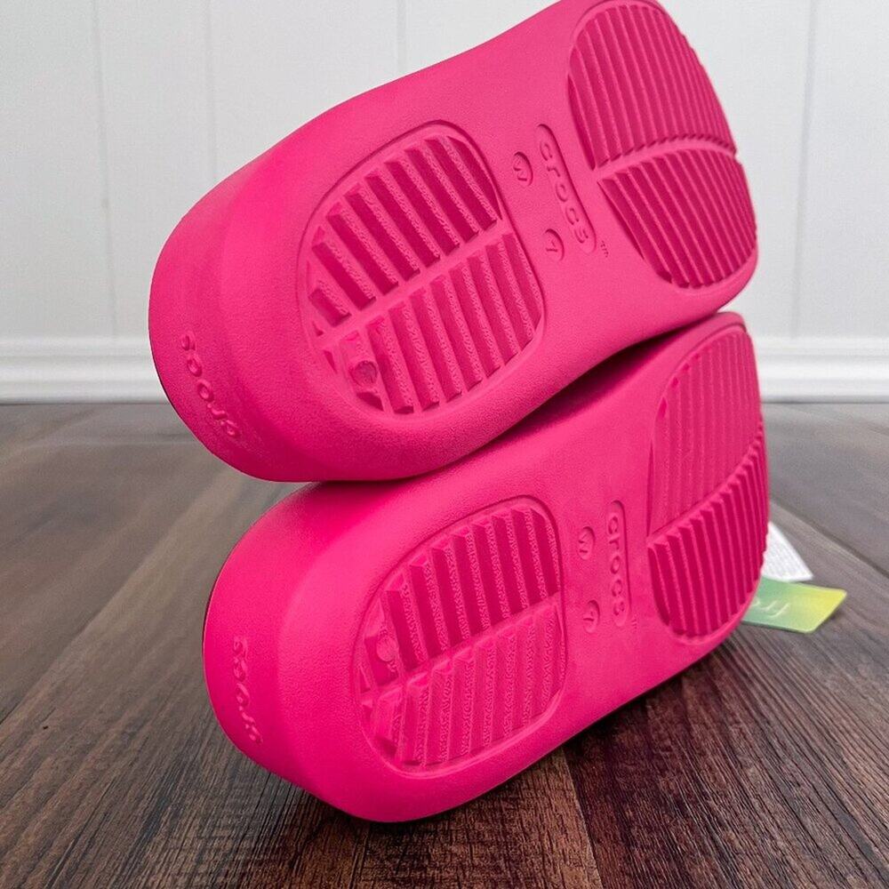 Crocs Getaway Groove Chunky Platform Sandal Strappy Size 7 Dragon Fruit Pink - Picture 9 of 14